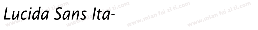 Lucida Sans Ita字体转换